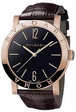 Bvlgari 102186 Mens Hand Wind 18 Carat Pink Gold