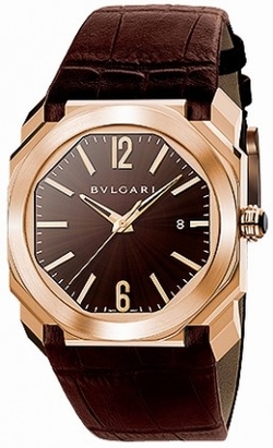 Bvlgari 102250 Mens Automatic 18 Carat Pink Gold