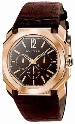 Bvlgari 102259 Mens Automatic 18 Carat Pink Gold