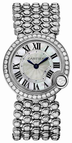 Cartier HPI00757 Ladies Quartz 18 Carat White Gold Set with Diamonds