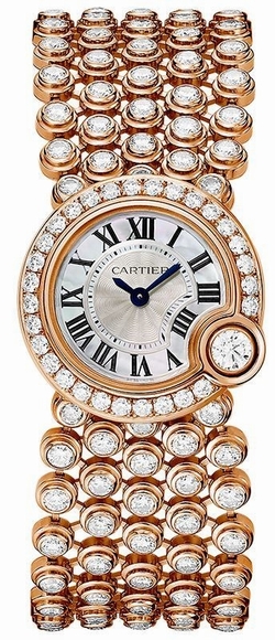 Cartier HPI00758 Ladies Quartz 18 Carat Pink Gold Set with Diamonds