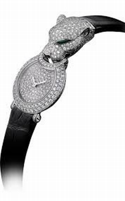 Cartier HPI00767 Ladies Quartz 18 Carat White Gold Set with Diamonds