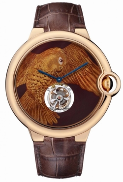 Cartier HPI00894 Mens Hand Wind 18 Carat Rose Gold
