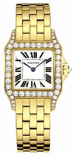 Cartier WF9002Y7 Santos de Cartier Unisex Quartz 18kt Yellow Gold