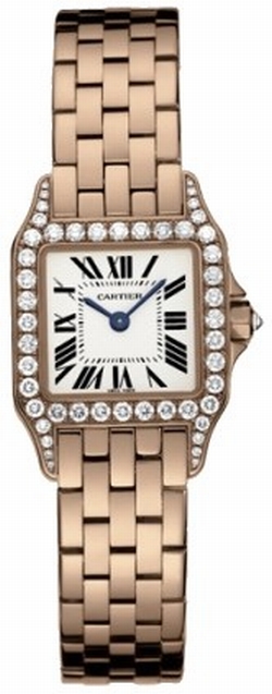 Cartier WF9008Z8 Santos de Cartier Ladies Quartz 18kt Rose Gold