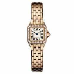 Cartier WF9011Z8 Santos de Cartier Ladies Quartz 18 kt Rose Gold