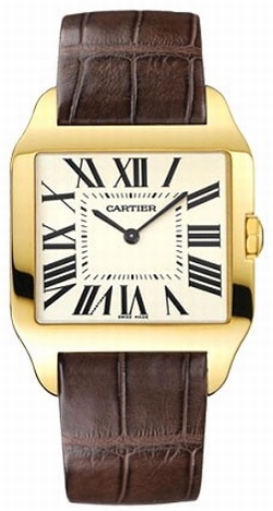 Cartier W2008751 Santos Dumont Mens No 18kt Yellow Gold