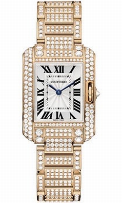 Cartier HPI00558 Tank Ladies Quartz 18K Pink Gold and Diamonds