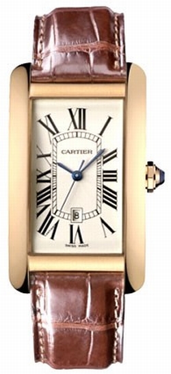 Cartier W2609156 Tank Mens Automatic 18kt Rose Gold