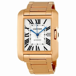 Cartier W5310002 Tank Mens Quartz 18k Rose Gold