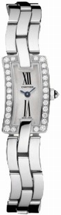 Cartier WG40033J Ladies Quartz Polished Solid 18K White Gold