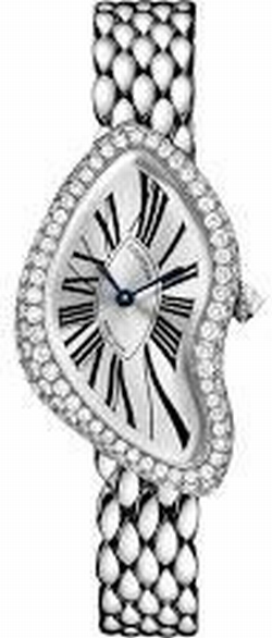 Cartier WL420051 Ladies Hand Wind 18 Carat White Gold Set with Diamonds