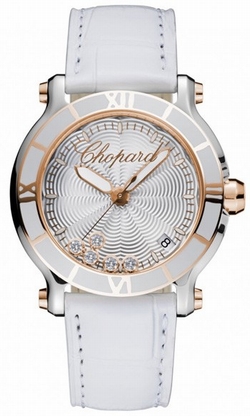 Chopard 278551-6002 Ladies Quartz Stainless Steel & 18k Rose Gold