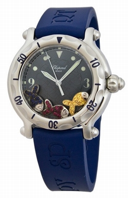 Chopard 288347-3012BLU Happy Beach Ladies Quartz Stainless Steel
