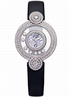 Chopard 209341-1001 Happy Diamonds Ladies Quartz 18kt White Gold Diamond