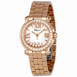 Chopard 274189-5007 Happy Sport Ladies Quartz 18k Rose Gold