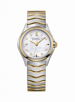 Ebel 1216197 Ladies Quartz Stainless Steel and 18kt Yellow Gold