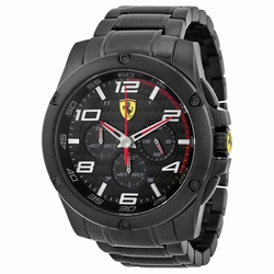 Ferrari 830033 Mens Quartz Black Ion-plated Stainless Steel