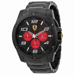 Ferrari 830037 Mens Quartz Black Ion-plated Stainless Steel
