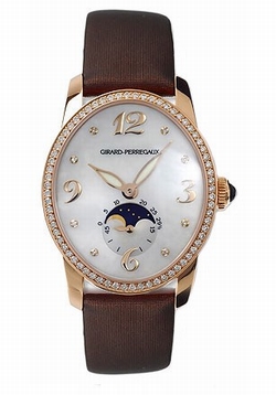 Girard Perregaux 08049-D0-A5272L7 Cats Eye Ladies Automatic 18kt Rose Gold