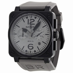 Bell & Ross BR0394-COMMANDO Aviation Mens Automatic Grey PVD Stainless Steel