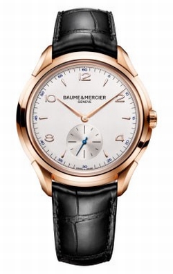 Baume et Mercier 10060 Clifton Mens Hand Wind 18kt Rose Gold