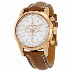 Breitling 4811 Transocean Mens Hand Wind 18kt Rose Gold