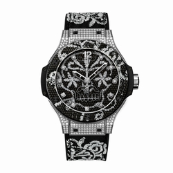 Hublot 343.SX.6570.NR.0804 Ladies Automatic Polished Stainless Steel Set with 198 Diamonds