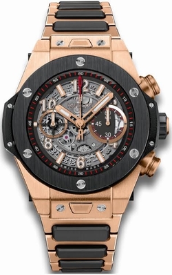 Hublot 411.OM.1180.OM Mens Automatic Polished and Brushed 18K Rose Gold