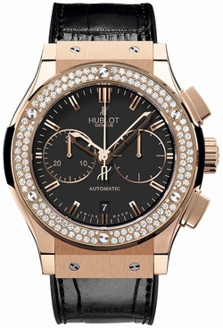 Hublot 521.OX.1180.LR.1104 Mens Automatic 18 Carat Rose Gold with Diamonds