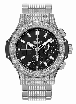 Hublot 301.SX.1170.SX.2704 Big Bang Mens Automatic Stainless Steel Pave Diamond