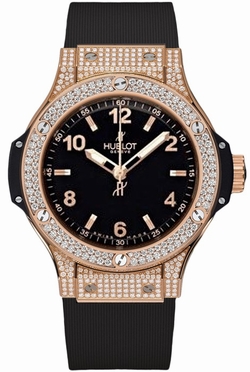 Hublot 361.PX.1280.RX.1704 Big Bang Ladies Quartz Polished 18 kt Rose Gold set with 194 diamonds (0.