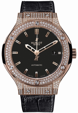 Hublot 565.OX.1180.LR.1704 Classic Fusion Mens Automatic 18 Carat Rose Gold with Diamonds