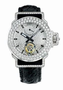 Jacob Co. TourP Diamond Tourbillion Mens Hand Wind Platinum with Pave Diamond