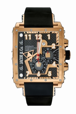 Jacob Co. q3BCB Epic I Mens Automatic 18k Rose Gold