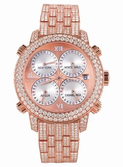 Jacob Co. h24rrg Five Time Zone Mens Automatic 18k Rose Gold