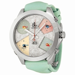 Jacob Co. JC44 Five Time Zone Unisex Quartz Stainless Steel