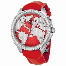 Jacob Co. JC47SR Five Time Zone Unisex Quartz Stainless Steel