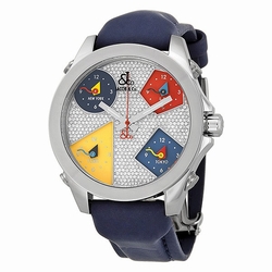 Jacob Co. JCM45 Five Time Zone Unisex Quartz Stainless Steel