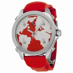 Jacob Co. JCM47SR Five Time Zone Unisex Quartz Stainless Steel
