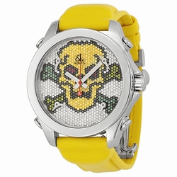 Jacob Co. JCMSKULL1 Five Time Zone Unisex Quartz Stainless Steel
