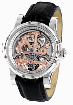 Jacob Co. NT2Wg The Napoleon Collection Mens Hand Wind 18k White Gold