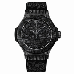 Hublot 343.SV.6510.NR.0800 Ladies Automatic Polished Black PVD Stainless Steel set with 198 Bl
