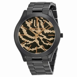 Michael Kors MK3316 Runway Ladies Quartz Black Ion-plated Stainless Steel