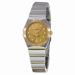 Omega 12320246058002 Constellation Ladies Quartz Stainless Steel and 18kt Yellow Gold