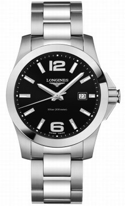 Longines L3.659.4.56.6 Conquest Mens Quartz Stainless Steel