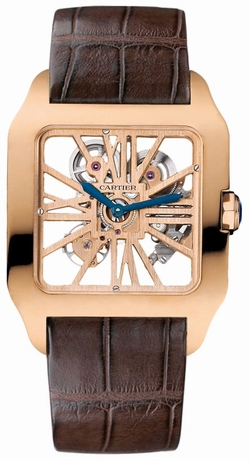 Cartier W2020057 Santos de Cartier Mens Hand Wind 18 kt Rose Gold