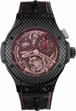 Hublot 308.QX.1110.HR.SCF11 Big Bang Mens Hand Wind Black Carbon Fiber