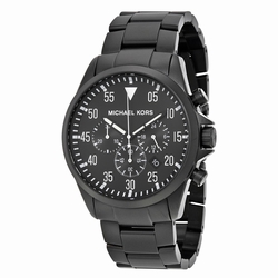 Michael Kors MK8414 Gage Mens Quartz Black Ion-plated Stainless Steel