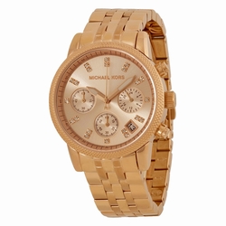 Michael Kors MK6077 Ladies Quartz Rose Gold-tone Stainless Steel